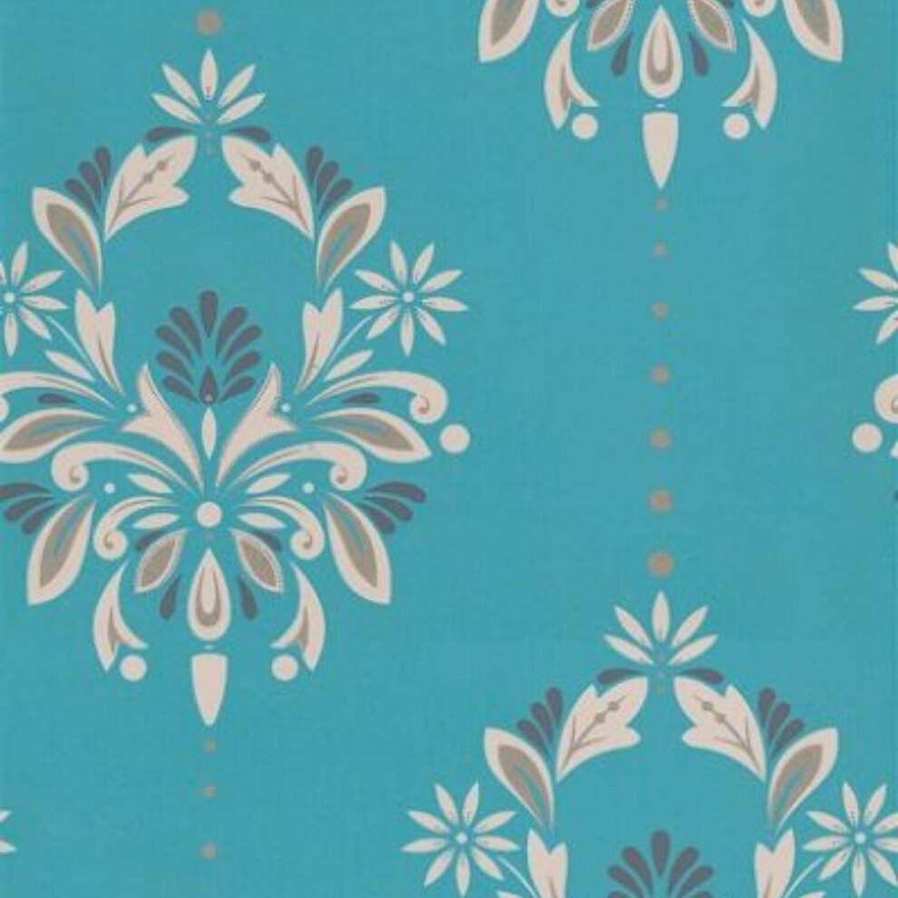 Dulux Antoinette Peacock Patterned Vinyl Textured Wallpaper Paste The Wall