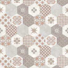 Muriva Patch Work Geometric Tiles Wallpaper Grey And Gold Vinyl Paste The Wall