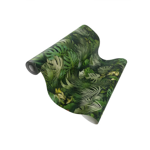AS Creation 3D Effect Tropical Palm Leaf Wallpaper Green Beige Vinyl Paste Wall A.S Creation 2