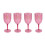 Pack of 4 Wine Goblets Pink Aztec Reusable BBQ Summer Party Tableware Camping 1