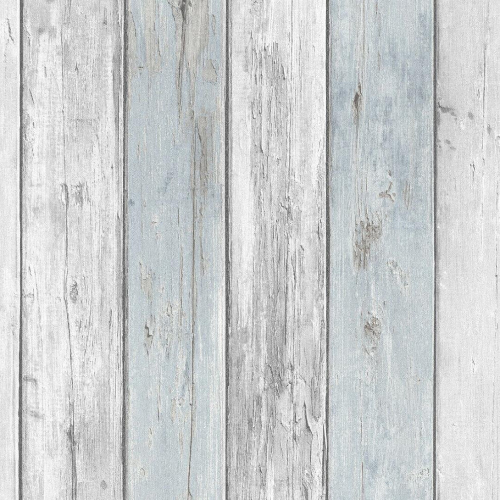 Grey Blue Wood Effect Wallpaper Erismann Paste The Wall Textured Vinyl