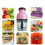 (EU Plug) Portable Mini Meat Grinder 600ML Electric Vegetable Fruit Blender 8