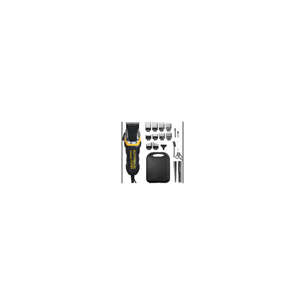 Wahl Extreme Grip Pro Hair Clippers & Head Shaver 10 Attachment Combs