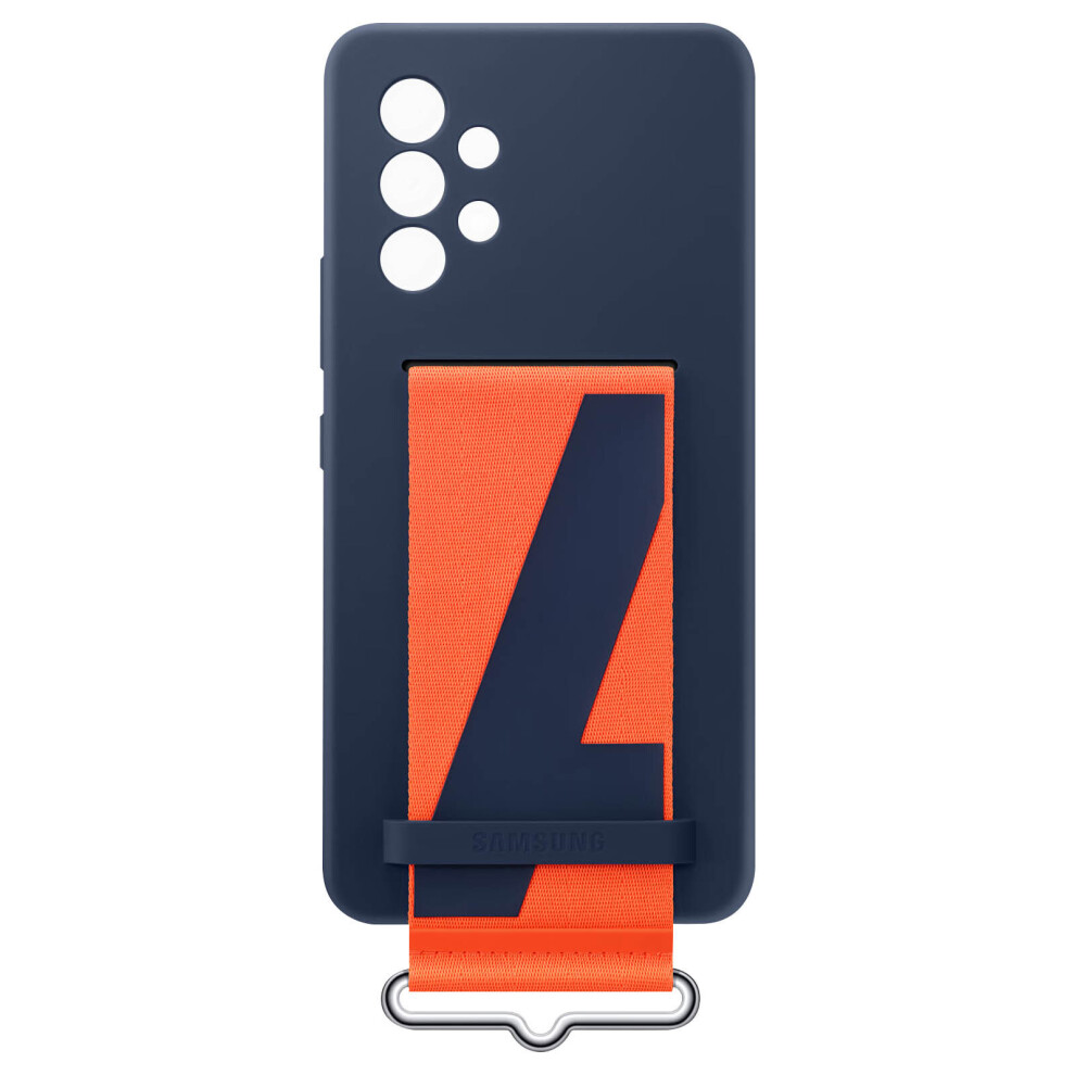 Case For Galaxy A53 5G With Orange Soft Silicone Strap Fine Original Dark Blue Blue,Orange 8806094237672