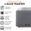 Tower Tower Grey Cavaletto Pyramid Kettle, 4 Slice Toaster, Bread Bin & 3 Canisters 3