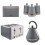 Tower Tower Grey Cavaletto Pyramid Kettle, 4 Slice Toaster, Bread Bin & 3 Canisters 1