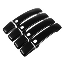 New 8PCS Glossy Black Smart Keyhole Car Door Handle Covers for Land Rover Dciscovery 4 Range Rover Sport Freelander