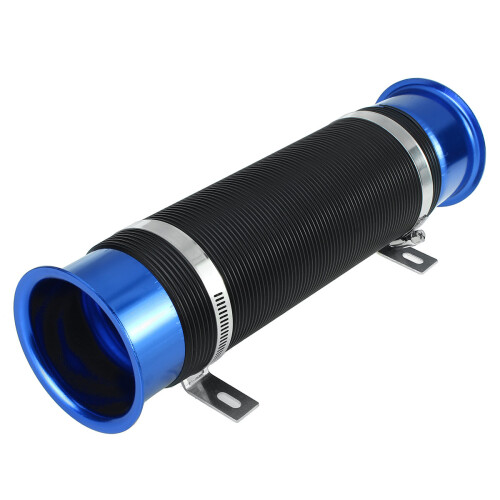 New 3Inch Universal Cold Air Intake Feed Flexible Duct Pipe Induction Kit Filter