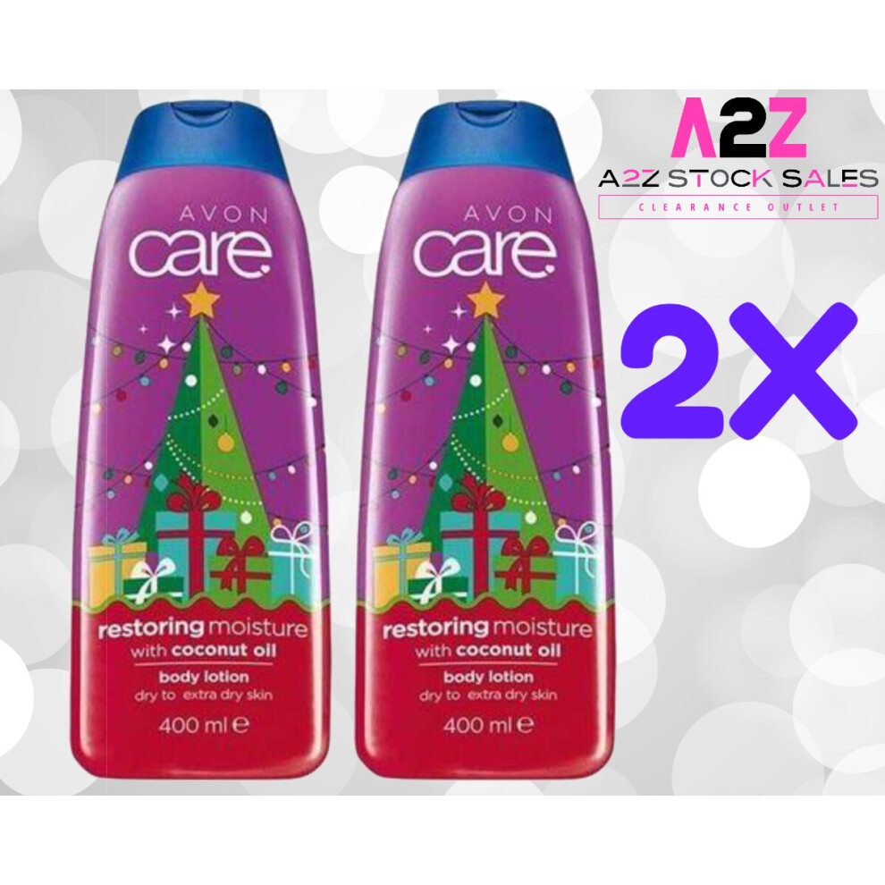 2 X Avon Care - Restoring Moisture with Coconut Oil Body Lotion 400ml