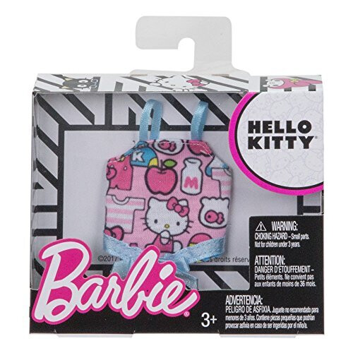 Barbie Barbie moda o tanque de impress   o rosa de hello kitty com arco azul 1