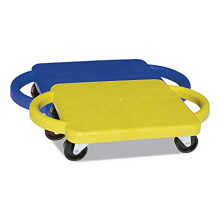 Planchette de Scooter Standard Champion Sports avec Poignées, Couleurs Assorties (Jaune ou Bleu), 30 cm