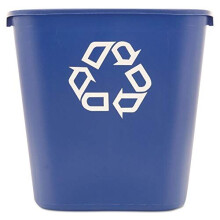 Rubbermaid Commercial Recyclingbehälter für Schreibtische, Medium, Blau (FG295673BLUE)