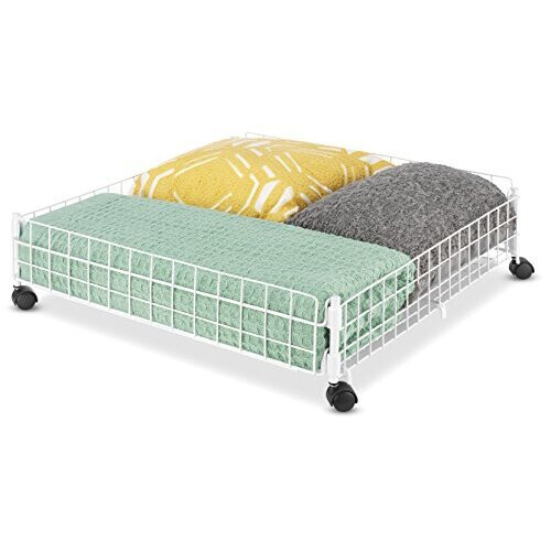 Whitmor Whitmor Rolling White Wire Underbed Cart 2