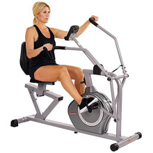 Sunny Health & Fitness Magnetic Recumbent Exercise Bike, 350lb High Weight Capacity, Cross Training, Arm Exercisers, Monitor, Pulse Rate Monitoring |