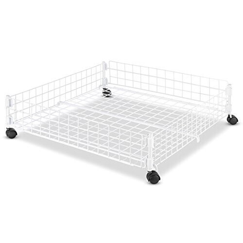 Whitmor Whitmor Rolling White Wire Underbed Cart