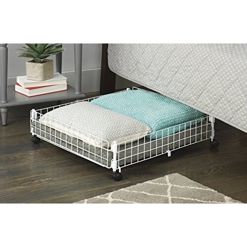 Whitmor Whitmor Rolling White Wire Underbed Cart 1