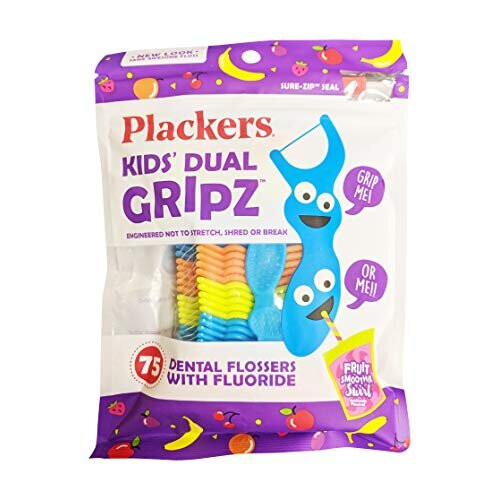 Plackers Kids Flossers - 75 Count - Pack of 3