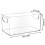 Youngever 2 Pack Stackable Plastic Storage Organizer Container Bin, Stackable Storage Bins with Handler for Refrigerator, Pantry (10" x 6" x 5") 3