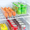 Youngever 2 Pack Stackable Plastic Storage Organizer Container Bin, Stackable Storage Bins with Handler for Refrigerator, Pantry (10" x 6" x 5") 5