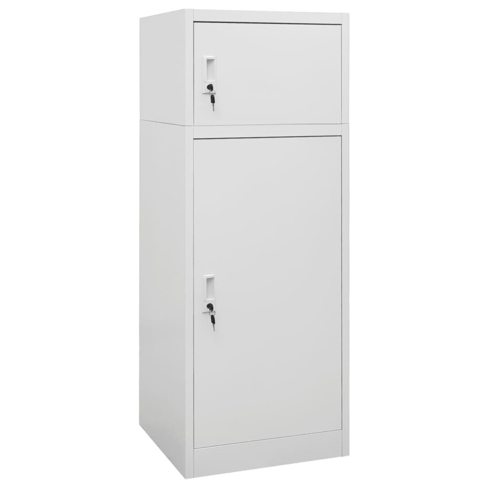 (light grey) vidaXL Saddle Cabinet Steel Locker Harness Cabinet Multi Colours 105/140 cm