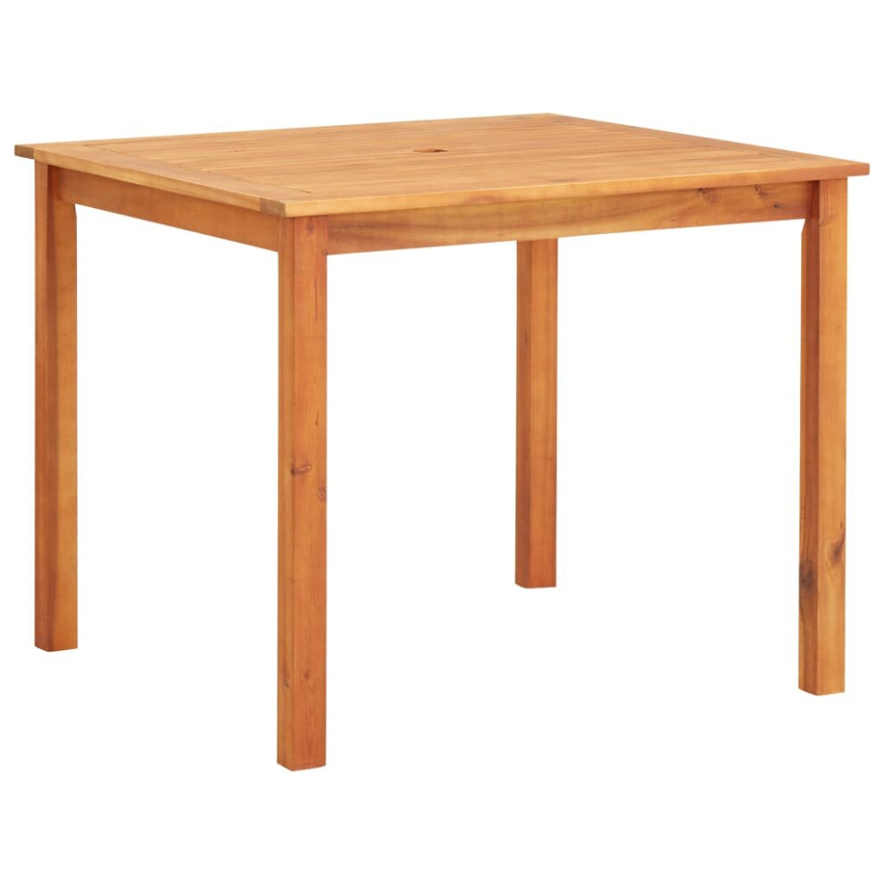 Vidaxl Solid Acacia Wood Garden Table 88Cm Outdoor Garden Wooden Table Patio
