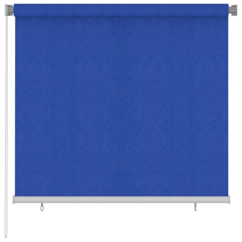 Vidaxl (Blue, 160 X 140 Cm) Outdoor Roller Blind Balcoy Door Window Shade Blind Treatment Hdpe