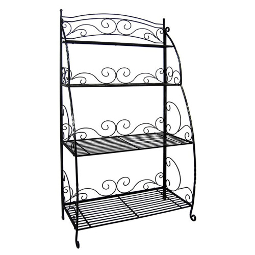 VegTrug Folding Plant Stand 4-Shelf: Indoor/Outdoor Steel Display, 150cm High, Fold-Out, No Fixings