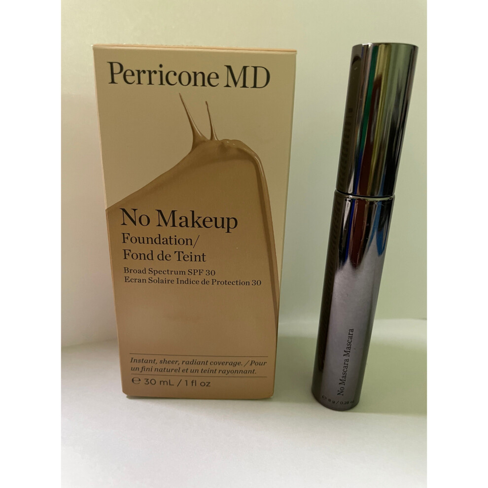 PERRICONE NO MAKEUP FOUNDATION SPF30 LIGHT MEDIUM 30ML + MASCARA 8G