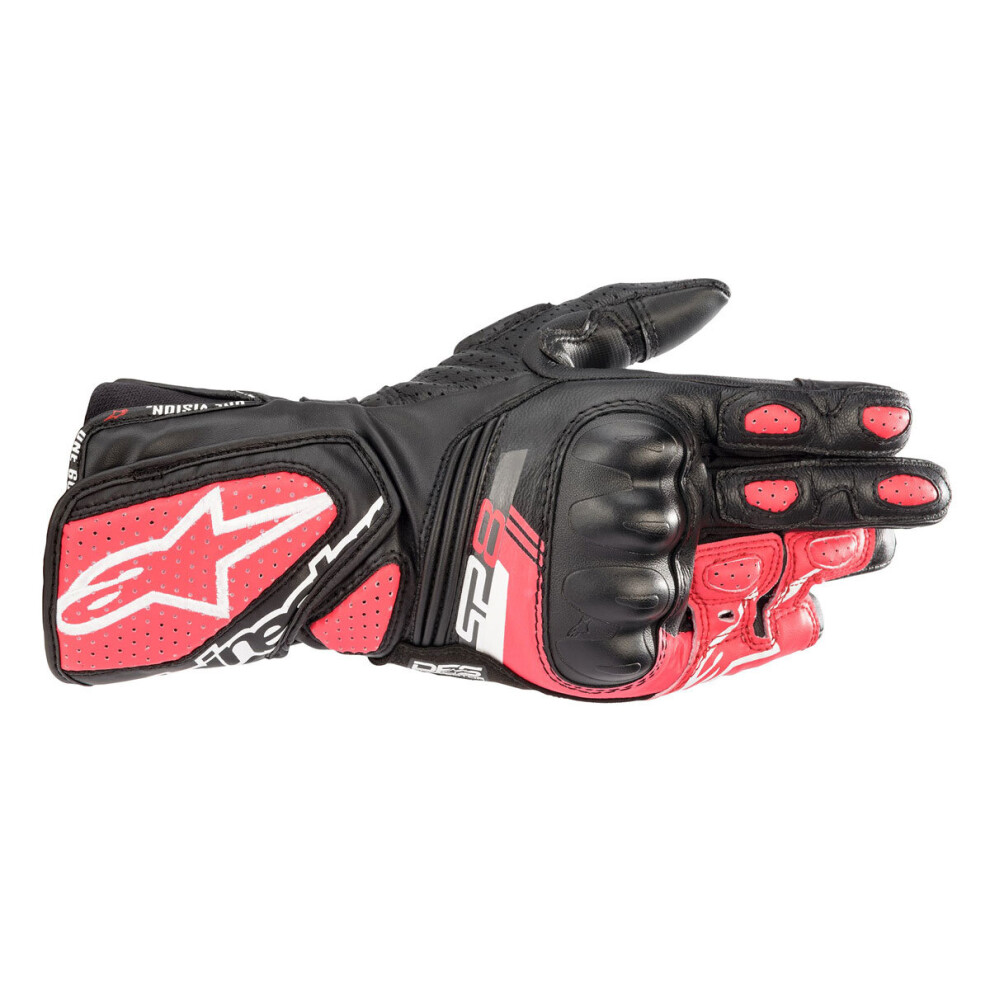 (Xs) Alpinestars Stella Sp-8 V3 Ladies Leather Gloves Black / White / Diva Pink Pink,White,Black 8059175358777