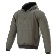 (L) Alpinestars Ageless Armoured Riding Hoodie Military Green / Melange