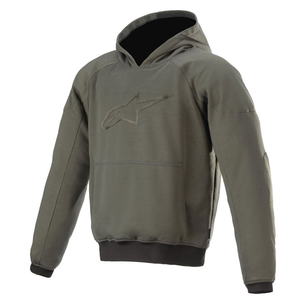 (L) Alpinestars Ageless Armoured Riding Hoodie Military / Melange Green 8059175367533