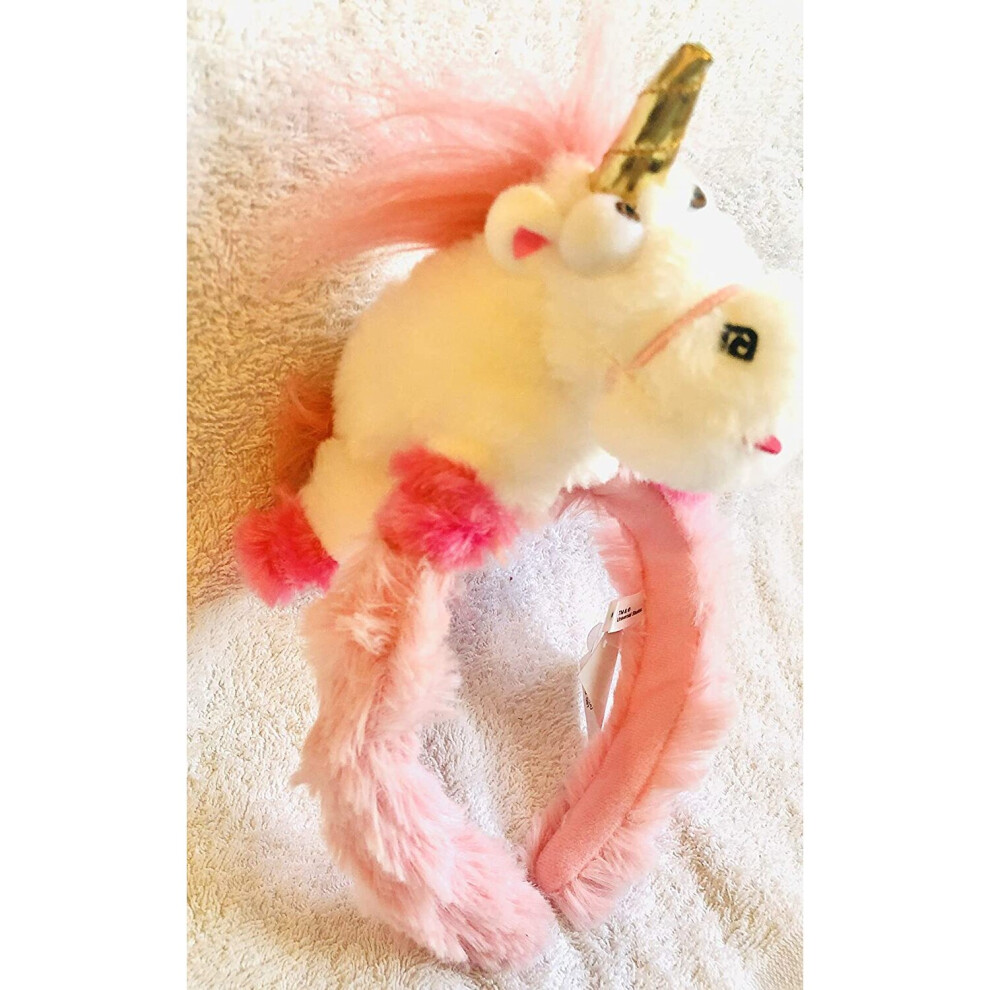 Disney U Despicable Me, Minion's Unicorn Pony Fluffy Ear Headband, Fancy Dres Pink