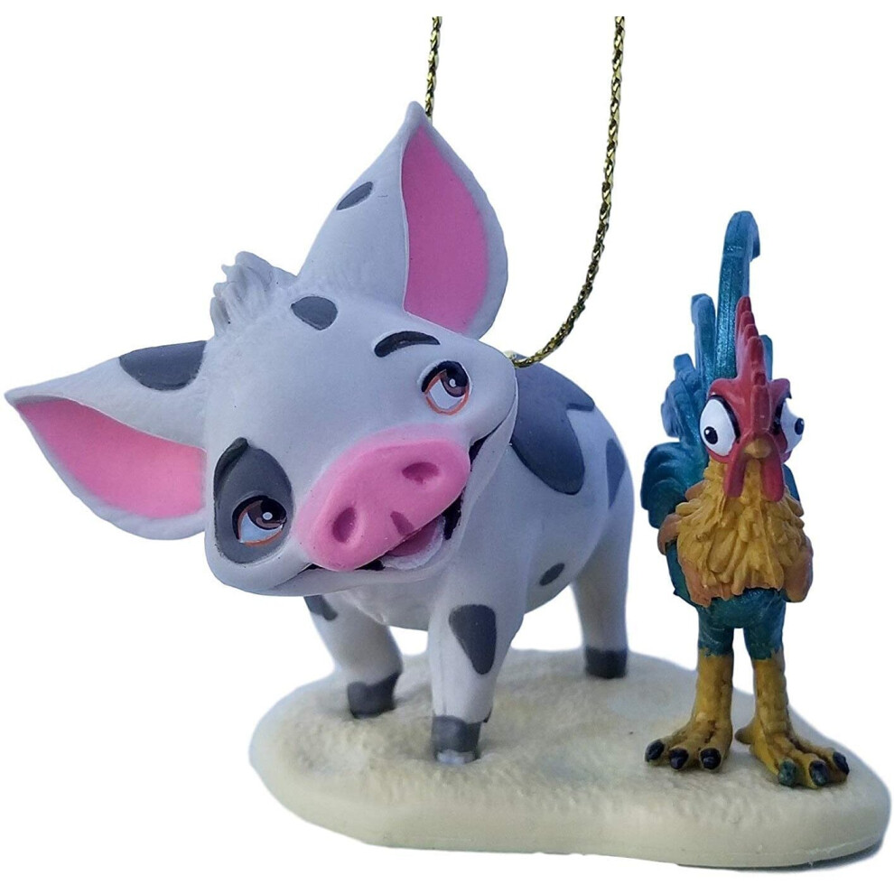 Disney D Pua And Heihei (Moana) Pet Pig And Rooster Figurine Holiday Christma