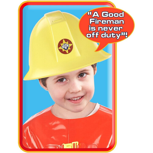 Disney Fireman Sam Sams Pontypandy Fire Station Talking Hat Helmet Ages 2+ 1