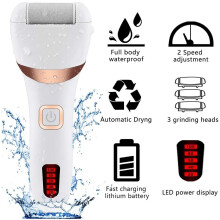 Callus and Hard Skin Remover, Electric Foot File with 3 Roller Heads