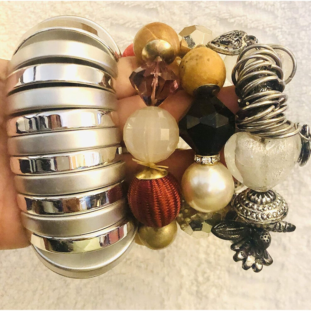 NA Ladies / Girls plastic bracelets / bangles - stretchable, set of 4