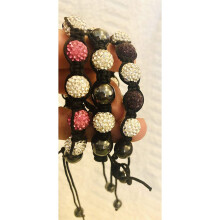 N/A Shambala Shamballa Style bracelet / band, Crystal beads - set of 3
