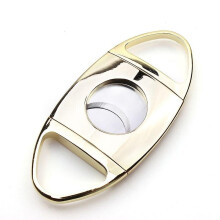 (Gold) Cigar Cutter Stainless Steel Double Blade Cigar Guillotine Pocket Cigar Clippers For Men