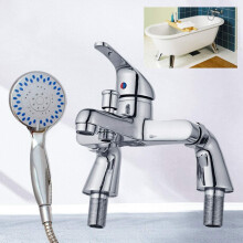 Bath Shower Mixer Tap with Shower Head, 3 Modes Spray Chrome Filler taps