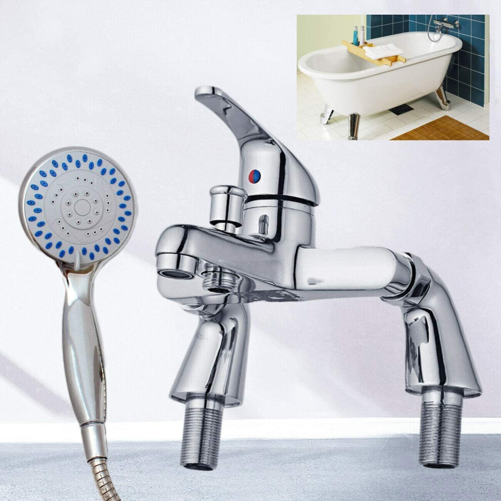 Bath Shower Mixer Tap with Shower Head, 3 Modes Spray Chrome Filler taps