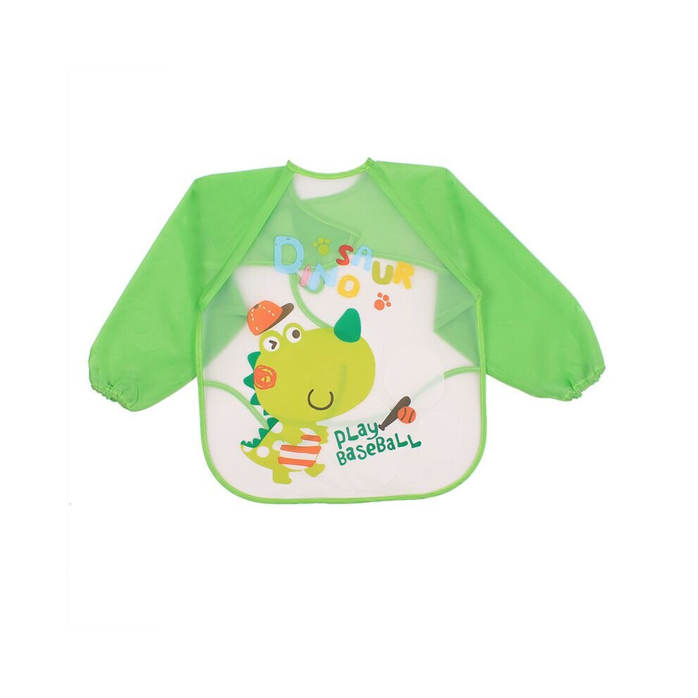 (Green Dinosaur) Premium Baby Feeding Bibs Baby Bibs for Girls & Boys