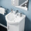 NES Home Dyon 450mm Floorstanding Vanity Basin Unit White 2