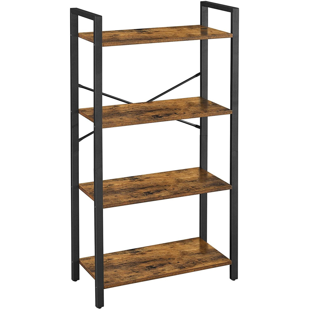 Vasagle Industrial Style Wooden Bookcase Bookshelf Shelving Storage Unit Brown