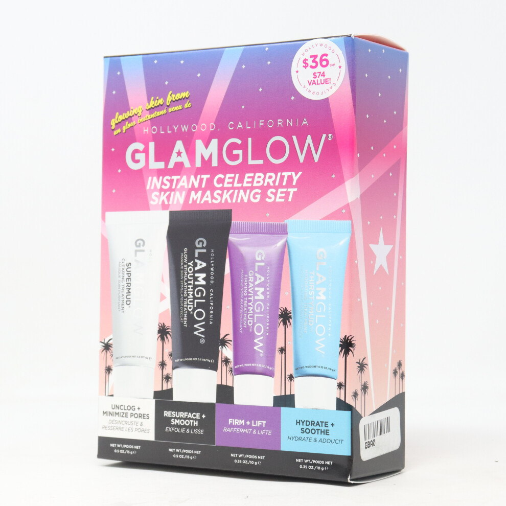 Glamglow Instant Celebrity Skin Masking 4 Pcs Set  / New With Box
