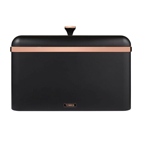 Tower Black Rose Gold Cavaletto Kettle 4 Slice Toaster Bread bin