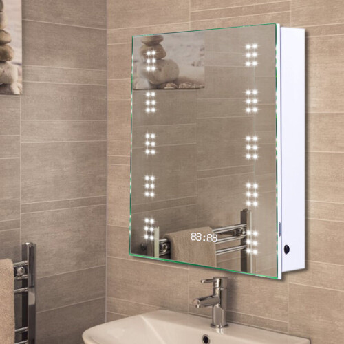 Modern Illuminated Bathroom Mirror LED Lights 70x50cm on OnBuy