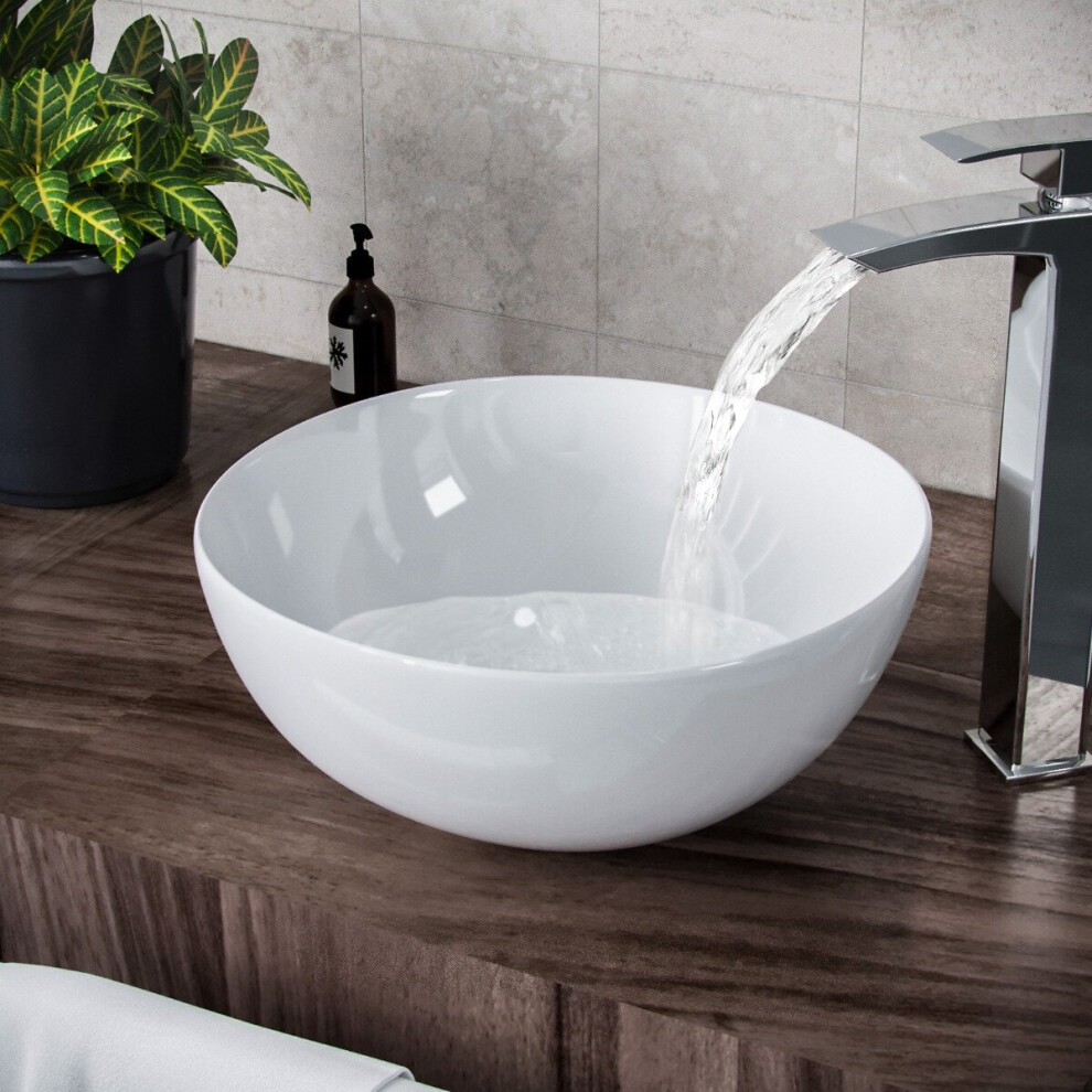 Nes Home Etive 320Mm Round Countertop Basin White