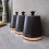 Tower Black Cavaletto Jug Kettle 4 Slice Toaster Breadbin Canisters TowelPole Mug Tree 5