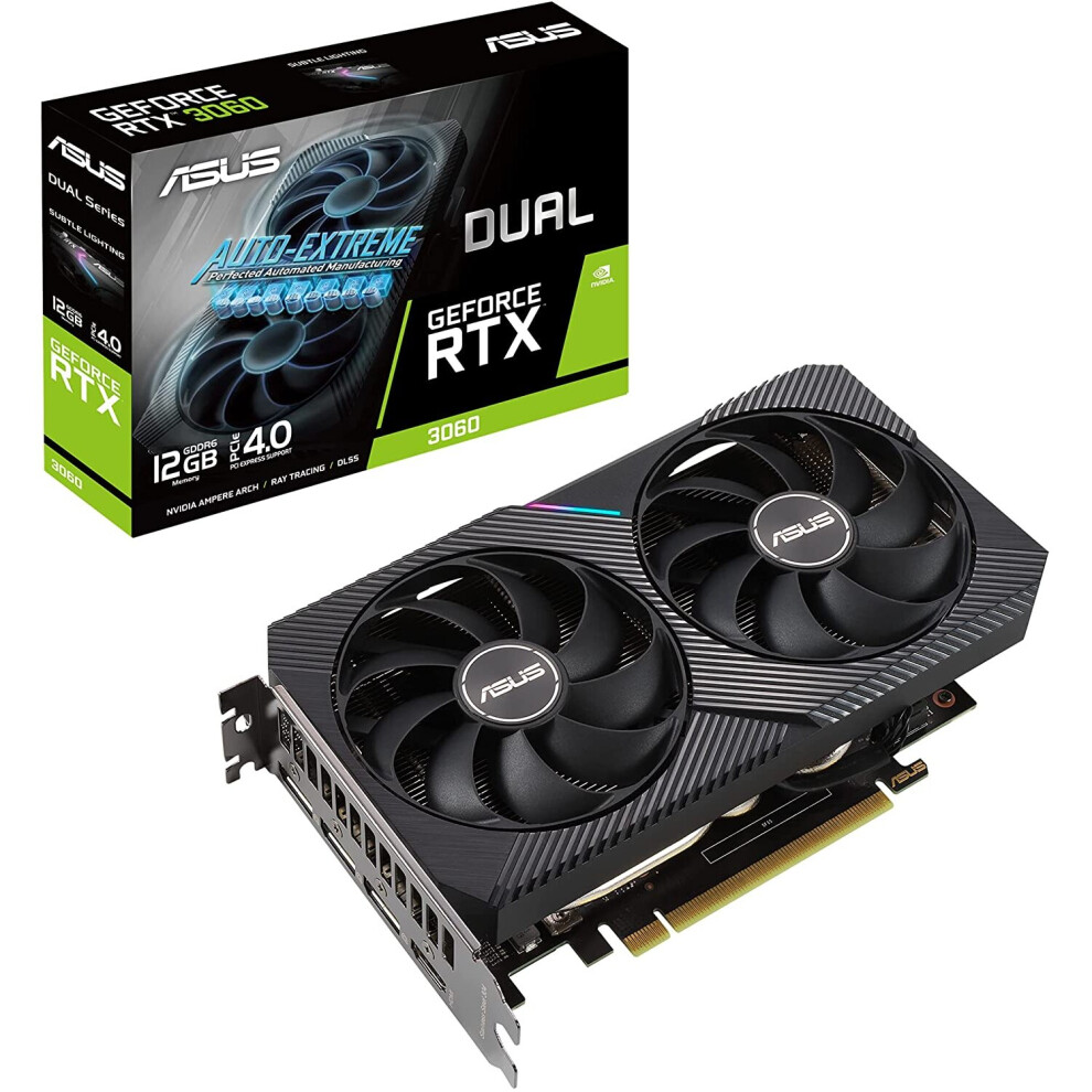 ASUS Dual NVIDIA GeForce RTX 3060 V2 OC Edition 12GB GDDR6 Gaming Graphics Card (PCIe 4.0, 12GB GDDR6 Memory, HDMI 2.1, DisplayPort 1.4a, ..