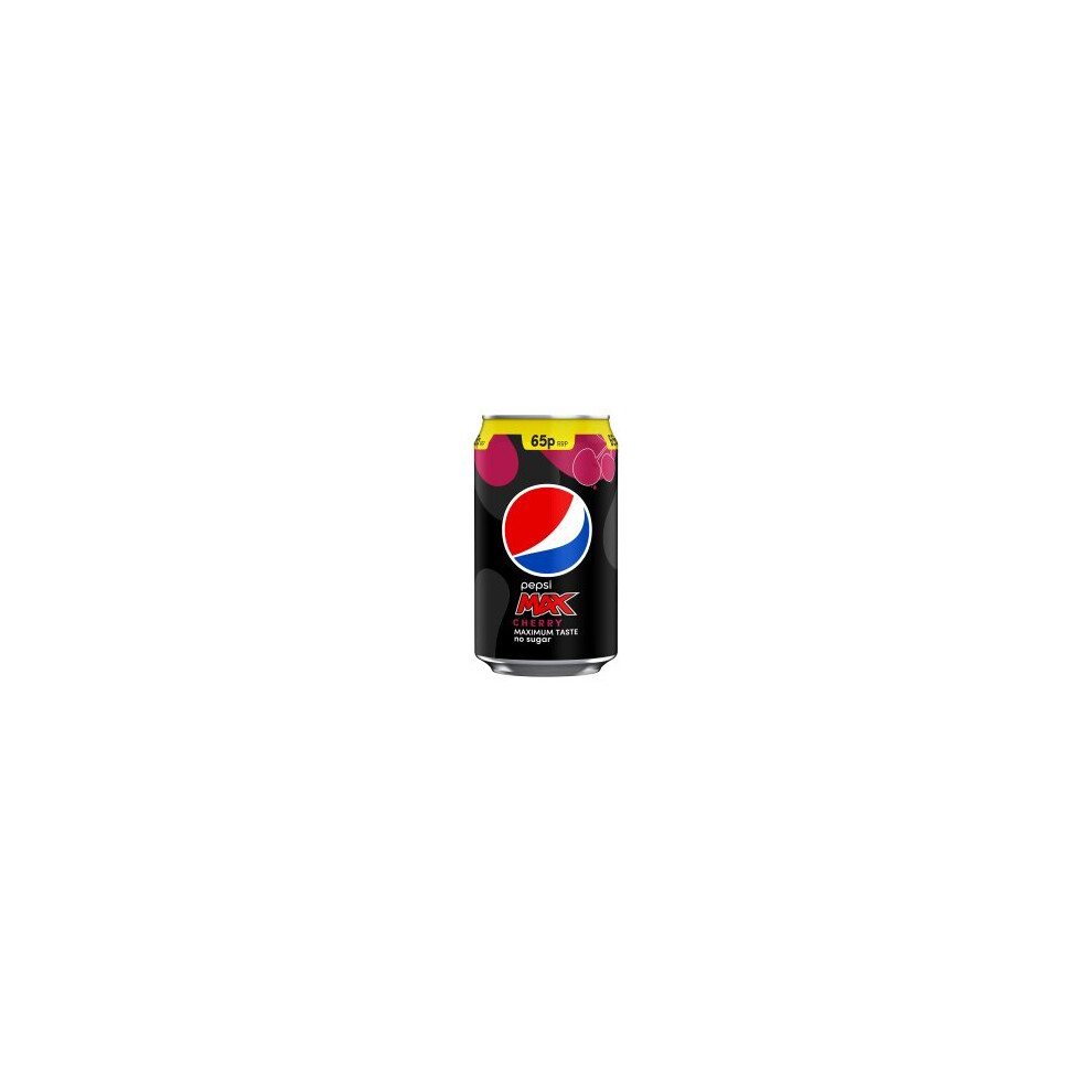 Pepsi Max Cherry No Sugar Cola Can 330Ml (Pack Of 24)
